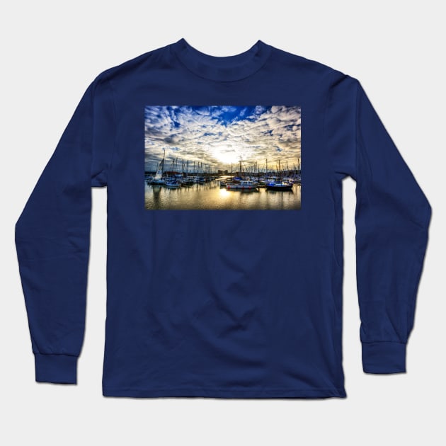 Grimsby Marina Boats & Yachts Long Sleeve T-Shirt by tommysphotos